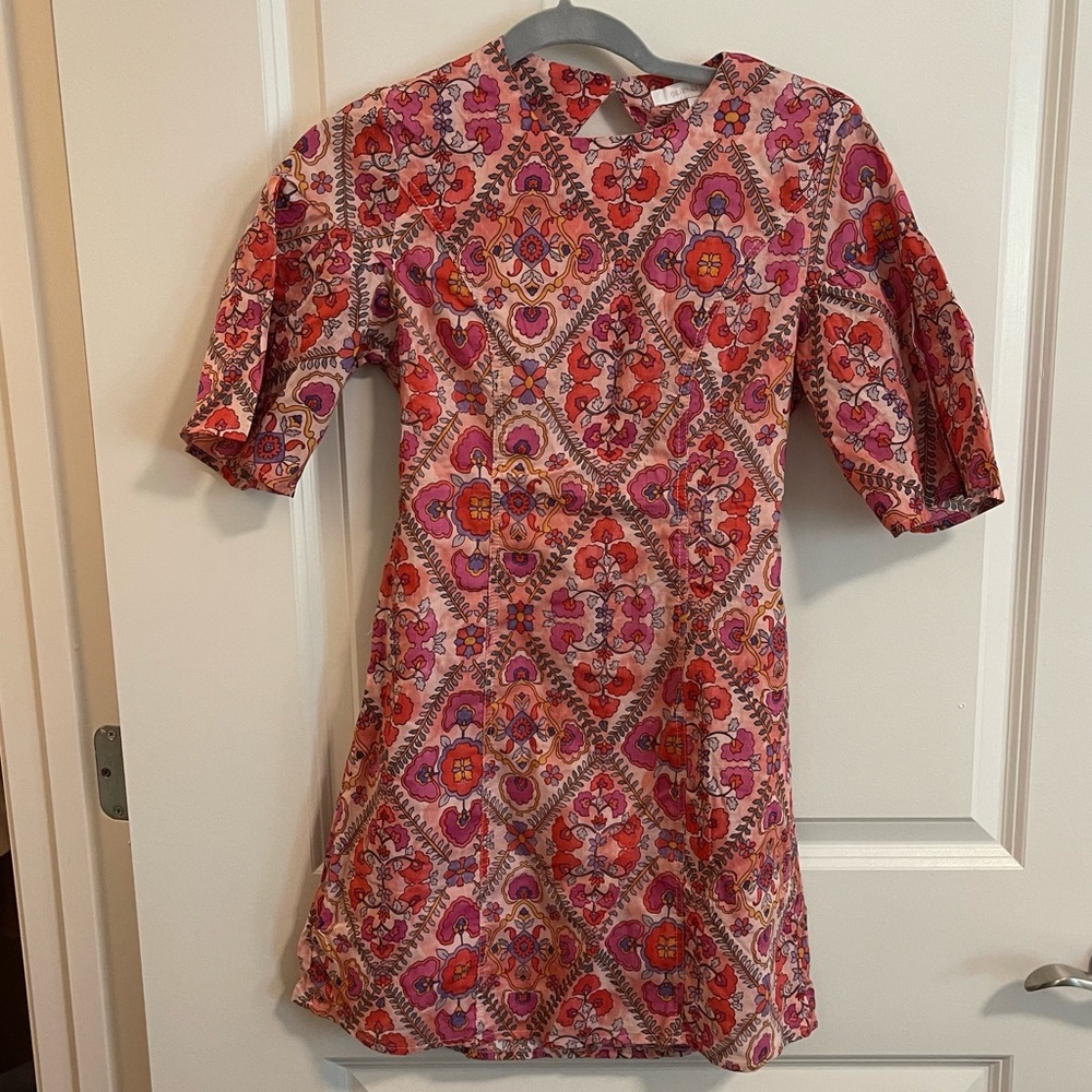Open Back Print Dress